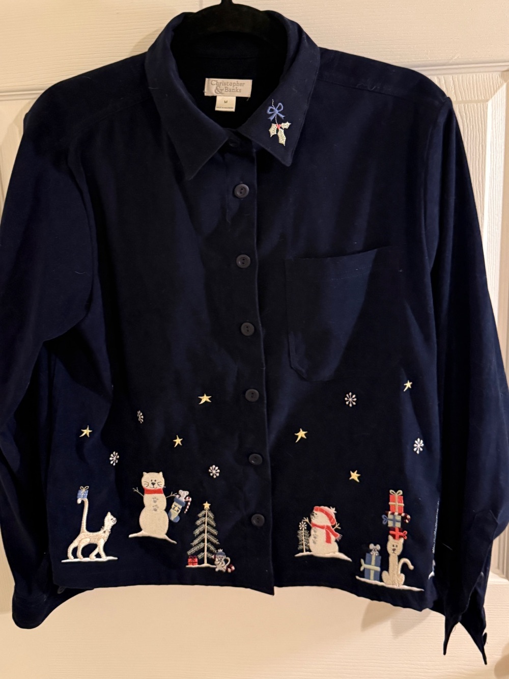 Christopher and Banks Christmas jacket Medium